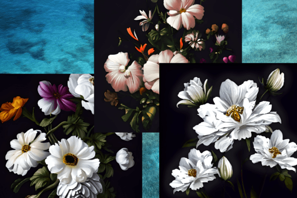 7 Oil Painting Floral Backgrounds for Digital Art