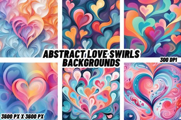 Abstract Love Swirls Backgrounds: A Visual Language of Romance