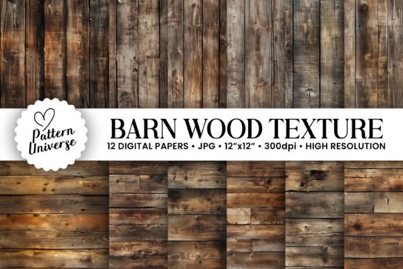Barn Wood Texture Backgrounds: Rustic Digital Papers for Your Crafts