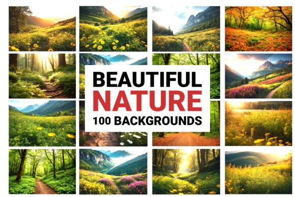Beautiful Nature Backgrounds Bundle: Essential Design Assets