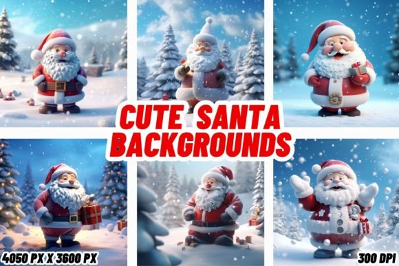 Charming Holiday Visuals: Cute Santa Backgrounds for Creators