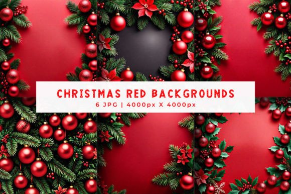 Christmas Red Natural Backgrounds for Festive Designs