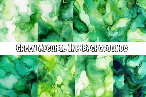 Discover Dynamic Green Alcohol Ink Backgrounds