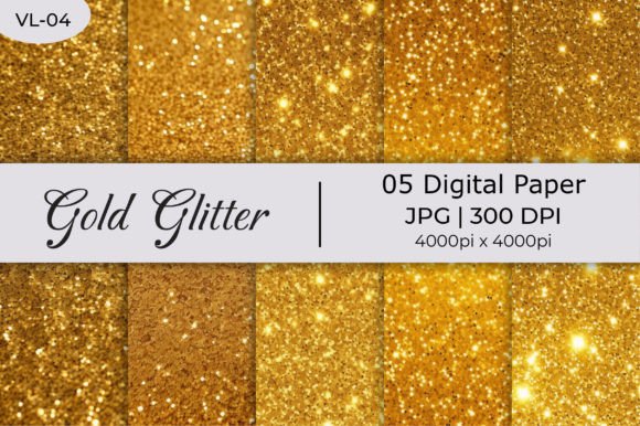 Elevate Your Designs with Gold Sparkle Glitter Paper Backgrounds