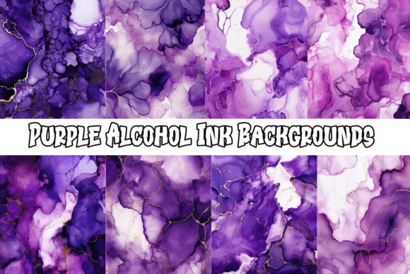 Elevate Your Designs with Purple Alcohol Ink Backgrounds