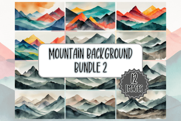 Elevate Your Projects with Mountain Backgrounds Bundle 2