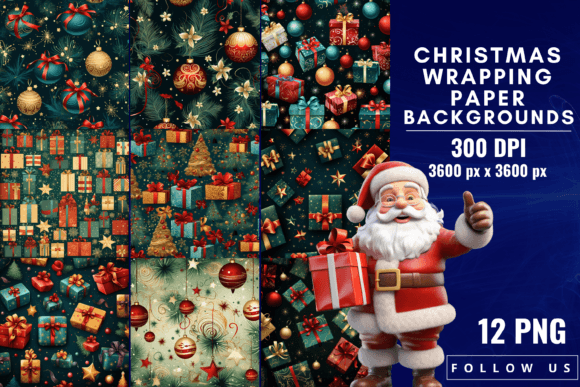 Festive Creativity Unwrapped: Using Christmas Wrapping Paper Backgrounds