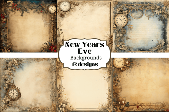 Spark Your Creativity with 12 New Years Digital Paper Backgrounds