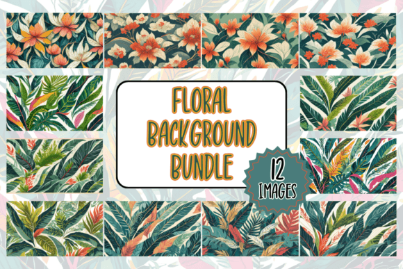 Stunning Floral Backgrounds Bundle: 12 Versatile Designs