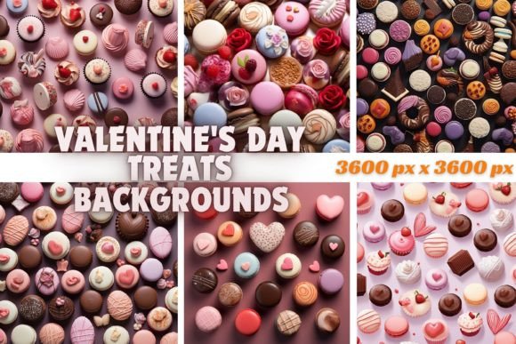 Sweeten Your Designs with Valentine's Day Treats Backgrounds