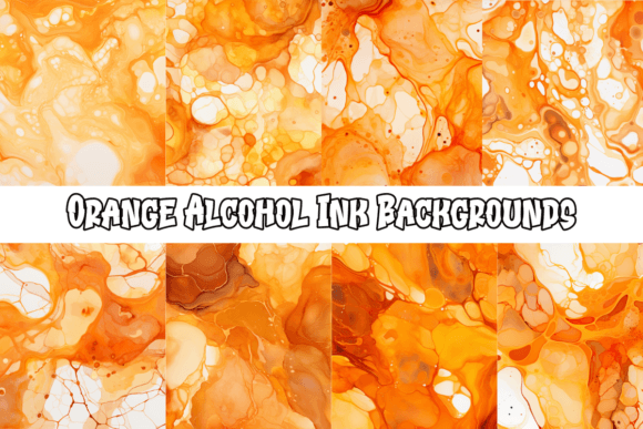 Unleashing Creativity with Orange Alcohol Ink Backgrounds